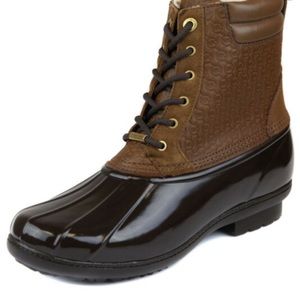 Michael Kors Easton Lace up Booties (Duck Boots)